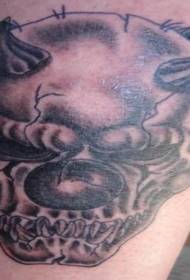 Horny zastrašujući klaun tetovaža uzorak