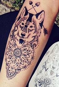 18 sundon vizatimet gjeometrike të tatuazheve ujku