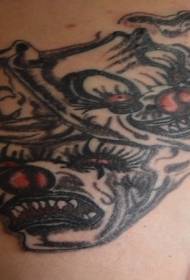 Dhá dhearadh tattoo masc scanrúil