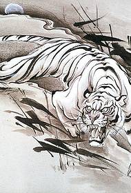 Patrón de tatuaje de tigre de geisha para todos