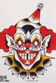 Color clown tattoo manuscript picture
