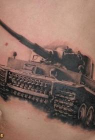 abdomen realistic tank tattoo pattern