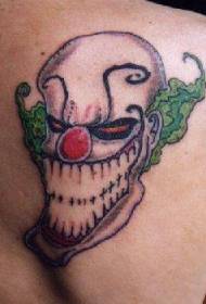 Laughing clown tattoo pattern