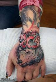 Ruoko wolf musoro tattoo maitiro