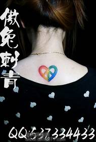 Colorful love tattoos that girls like