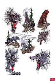 Wolf Tatu Corak: Darah Drop Wolf Tatu Gambar
