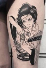 日本舞姬女郎的纹身图片作品9张