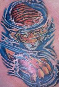 kleur tiger swim underwater tattoo patroan