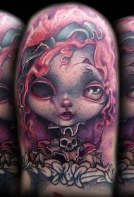 Tattoo 520 Gallery: Horror Bloody Doll Tattoo Pattern