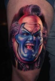Horror movie character portrait tattoo picture