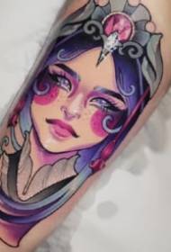 Dívka tetování 9 obrázků z vody barevné dívky tetování funguje