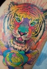 Tiger head tattoo 10 fierce domineering tiger head tattoo pattern