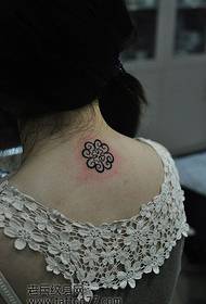Girllike totem four-leaf clover tattoo pattern