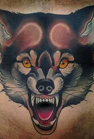 Dühös és üvöltő heves állati tetoválás kép Diego-tól