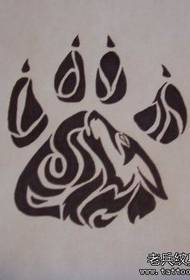Kul klasični totemski rukopis vučje kandže tetovaža rukopis