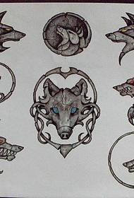 Show everyone a cool silhouette of a wolf head tattoo
