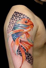 Izuzetno ekspresivna akvarelna tetovaža iz Martineza
