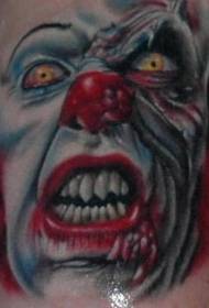 Movie clown steven jing portrait tattoo pattern