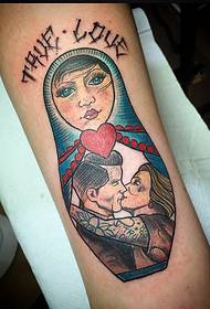 European and American school dolls, personality tattoos