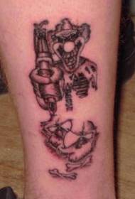 Klauna tetovējuma mākslinieka tetovējuma modelis