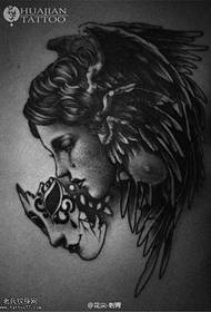Μάσκα κορίτσι τατουάζ χειρογράφημα εικόνα