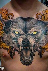 Chest ea wolf tattoo