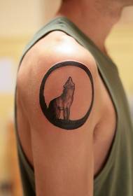 Circle of wolf tattoo
