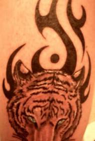 部落紋身上的老虎紋身圖片