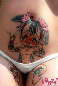 Crying child personality tattoo