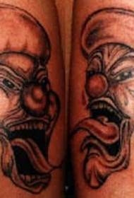Two crazy clown tattoo designs