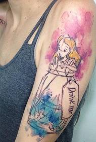 Modèle de tatouage aquarelle exquis de l'artiste de tatouage Dale