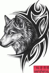 Vzor tetovania zvierat: Tetovanie vzoru Wolf Head