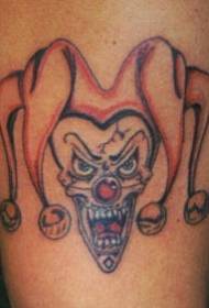 Crazy clown tattoo pattern