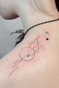 Duket paksa e çrregullt modeli gjeometrik abstrakt i tatuazheve