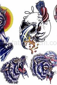 Wolf Head Tattoo Pattern: Blood Drop Wolf Tattoo Pattern Picture