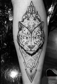 Tigru totem tatuaj varietate de tenebre gri negru abilități de tatuaj model tatuaj tigru