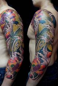 patró de tatuatge de calamar de braç