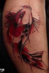 Leg ink squid tattoo pattern