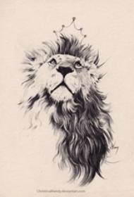 tattoo lion head manuscript black gray tattoo animal tattoo lion head manuscript