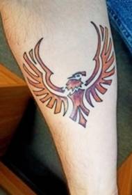 handsome yellow eagle tribe on the forearm Totem tattoo picture