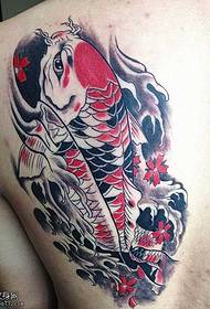 rameno červené chobotnice tetovanie