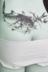 Blekk blekksprut hofte tatovering