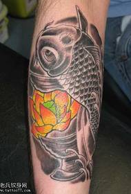 leg squid tattoo pattern 130779 - half A red snapper tattoo pattern