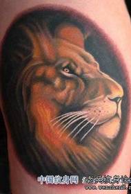 pola tato singa: pola tato singa kepala sirah tato