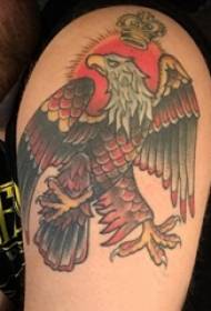 boys on the arm painted watercolor sketch creative domineering eagle tattoo pictures