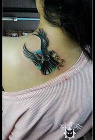 patró de tatuatge d'àguila posterior