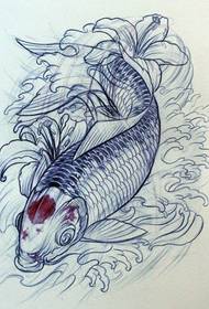 line squid tattoo manuscript