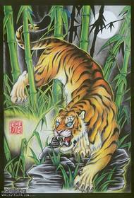 a domineering tiger tattoo pattern