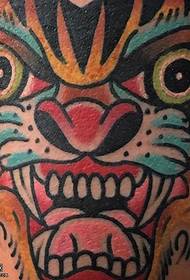Painted Tiger Tattoo Pattern