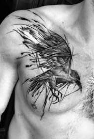 Orao orao - 9 crnih pepela crtana orao tetovaža djeluje cijenjenje slike
